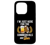 Je suis Juste là pour Les publicités et pour Boire de la bière au Football Coque pour iPhone 15 Pro
