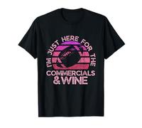 Je suis Juste là pour Les publicités et Wine Funny Football T-Shirt