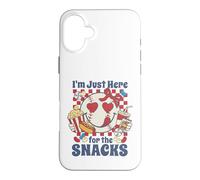 Je suis Juste là pour Les Snacks, Amusant, Amateur de Baseball, Art Vintage Coque pour iPhone 16 Plus