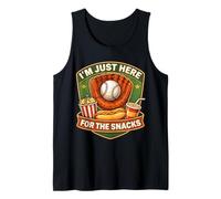 Je suis Juste là pour Les Snacks : Baseball Match Day Fan Funny Débardeur
