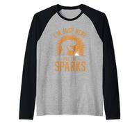 Je suis juste là pour les sparks Pun Metalworkers Welding Manche Raglan