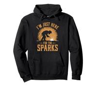 Je suis juste là pour les sparks Pun Metalworkers Welding Sweat à Capuche