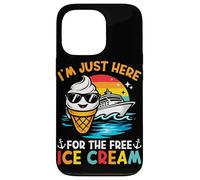 Je suis Juste là pour Les Vacances gratuites sur Une croisière Amusante avec Une crème glacée Coque pour iPhone 13 Pro