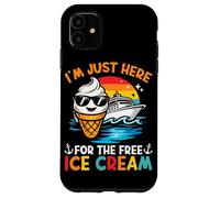 Je suis Juste là pour Les Vacances gratuites sur Une croisière Amusante avec Une crème glacée Coque pour iPhone 11
