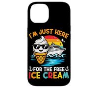 Je suis Juste là pour Les Vacances gratuites sur Une croisière Amusante avec Une crème glacée Coque pour iPhone 14