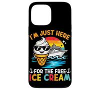 Je suis Juste là pour Les Vacances gratuites sur Une croisière Amusante avec Une crème glacée Coque pour iPhone 13 Pro Max