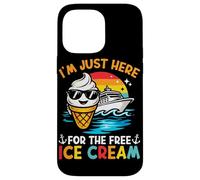 Je suis Juste là pour Les Vacances gratuites sur Une croisière Amusante avec Une crème glacée Coque pour iPhone 14 Pro Max