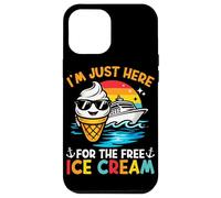 Je suis Juste là pour Les Vacances gratuites sur Une croisière Amusante avec Une crème glacée Coque pour iPhone 12 Pro Max