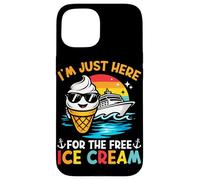 Je suis Juste là pour Les Vacances gratuites sur Une croisière Amusante avec Une crème glacée Coque pour iPhone 15