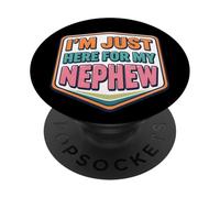 Je suis Juste là pour Mon Neveu, Un Nouveau-né drôle, Tante, Oncle PopSockets PopGrip Adhésif