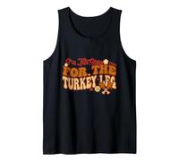 Je suis Juste là pour Thanksgiving en Famille Turkey Leg Groovy Débardeur