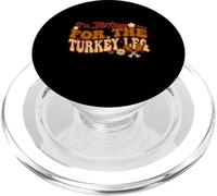 Je suis Juste là pour Thanksgiving en Famille Turkey Leg Groovy PopSockets PopGrip pour MagSafe