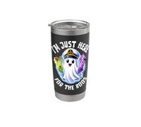 Je suis juste là pour The Boos Halloween Cruise Ghost Captain Gobelet isotherme en acier inoxydable double paroi