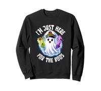 Je suis Juste là pour The Boos Halloween Cruise Ghost Captain Sweatshirt