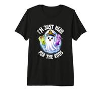 Je suis Juste là pour The Boos Halloween Cruise Ghost Captain T-Shirt Haut de Gamme