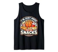 Je suis Juste là pour The Snacks Basketball Fan Match Day Funny Débardeur