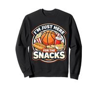 Je suis Juste là pour The Snacks Basketball Fan Match Day Funny Sweatshirt