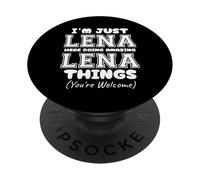 Je suis Juste Lena Qui Fait des Choses géniales avec Lena PopSockets PopGrip Adhésif