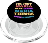 Je suis Juste Maria Qui Fait des Choses à Maria, tu ES la Bienvenue PopSockets PopGrip pour MagSafe
