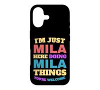 Je suis Juste Mila Qui Fait Mila Things, tu ES la Bienvenue Coque pour iPhone 17