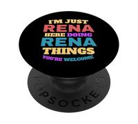 Je suis Juste Rena Qui Fait des Choses à Rena, tu ES la Bienvenue PopSockets PopGrip Adhésif