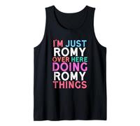 Je suis Juste Romy, Ici, Je Fais des Choses pour Romy Name Débardeur