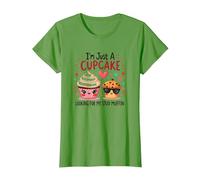 Je suis Juste Un Cupcake Qui Cherche Mon Stud Muffin Sweet Love T-Shirt, Femme, Herbe, XS