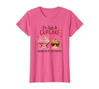 Je suis Juste Un Cupcake Qui Cherche Mon Stud Muffin Sweet Love T-Shirt, Femme, Rose chiné, L