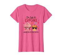 Je suis Juste Un Cupcake Qui Cherche Mon Stud Muffin Sweet Love T-Shirt, Femme, Rose chiné, S