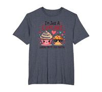 Je suis Juste Un Cupcake Qui Cherche Mon Stud Muffin Sweet Love T-Shirt, Homme Grandes Tailles, Bleu Chiné, 3X Tall