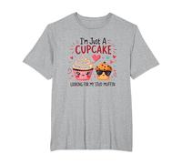 Je suis Juste Un Cupcake Qui Cherche Mon Stud Muffin Sweet Love T-Shirt, Homme Grandes Tailles, Gris Chiné, 2X Tall