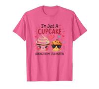 Je suis Juste Un Cupcake Qui Cherche Mon Stud Muffin Sweet Love T-Shirt, Homme, Rose chiné, L