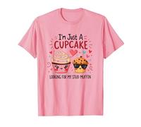 Je suis Juste Un Cupcake Qui Cherche Mon Stud Muffin Sweet Love T-Shirt, Homme, Rose, L
