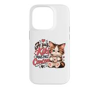 Je suis Kiki mais Pas concon Chat Mignon, Candide, crédule Coque pour iPhone 14 Pro