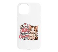 Je suis Kiki mais Pas concon Chat Mignon, Candide, crédule Coque pour iPhone 15