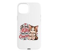 Je suis Kiki mais Pas concon Chat Mignon, Candide, crédule Coque pour iPhone 15 Plus