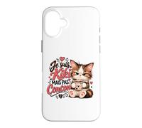 Je suis Kiki mais Pas concon Chat Mignon, Candide, crédule Coque pour iPhone 16 Plus