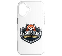 Je suis Kiki mais Pas concon Citation Humour Panda Roux Coque pour iPhone 16