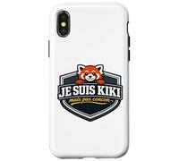 Je suis Kiki mais Pas concon Citation Humour Panda Roux Coque pour iPhone X/XS