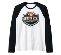 Je suis Kiki mais Pas concon Citation Humour Panda Roux Manche Raglan