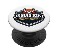 Je suis Kiki mais Pas concon Citation Humour Panda Roux PopSockets PopGrip Adhésif