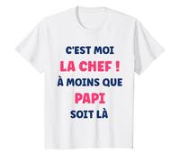 je suis la chef Humour Papi Petite fille enfant T-Shirt