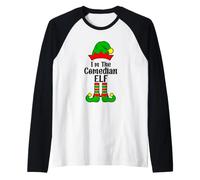 Je suis la Famille des Elfes comédiens Qui Correspond à Noël Manche Raglan