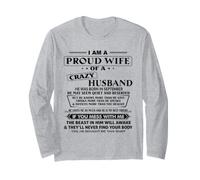 Je suis la fière épouse d'un Mari Fou, il est né en Septembre Manche Longue