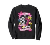 Je suis la Fille Qui fête Son Anniversaire 67 Meme 7 Ans Coquette léopard Sweatshirt