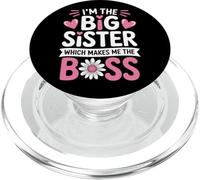 Je suis la Grande sœur, ce Qui Fait de Moi la patronne, fière de ma Grande sœur PopSockets PopGrip pour MagSafe