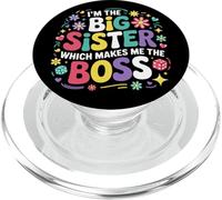Je suis la Grande sœur, ce Qui Fait de Moi la patronne, fière de ma Grande sœur PopSockets PopGrip pour MagSafe