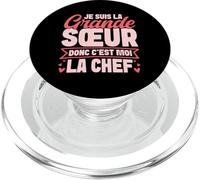 Je suis La Grande Sœur Donc La Chef Fille Aînée Famille PopSockets PopGrip pour MagSafe