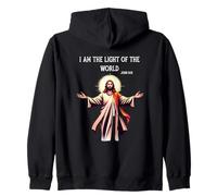 Je suis la lumière du monde Jésus verset biblique Sweat à Capuche