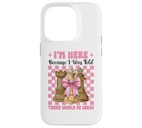 Je suis là, on m'a Dit qu'il y aurait Une joueuse d'échecs, Master Girl Coque pour iPhone 14 Pro